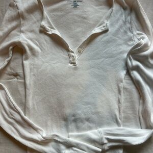 Brandy Melville Cream Long Sleeve Top